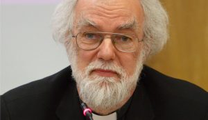 Foto van Rowan Williams die door Maartje Amelink is geïnterviewd